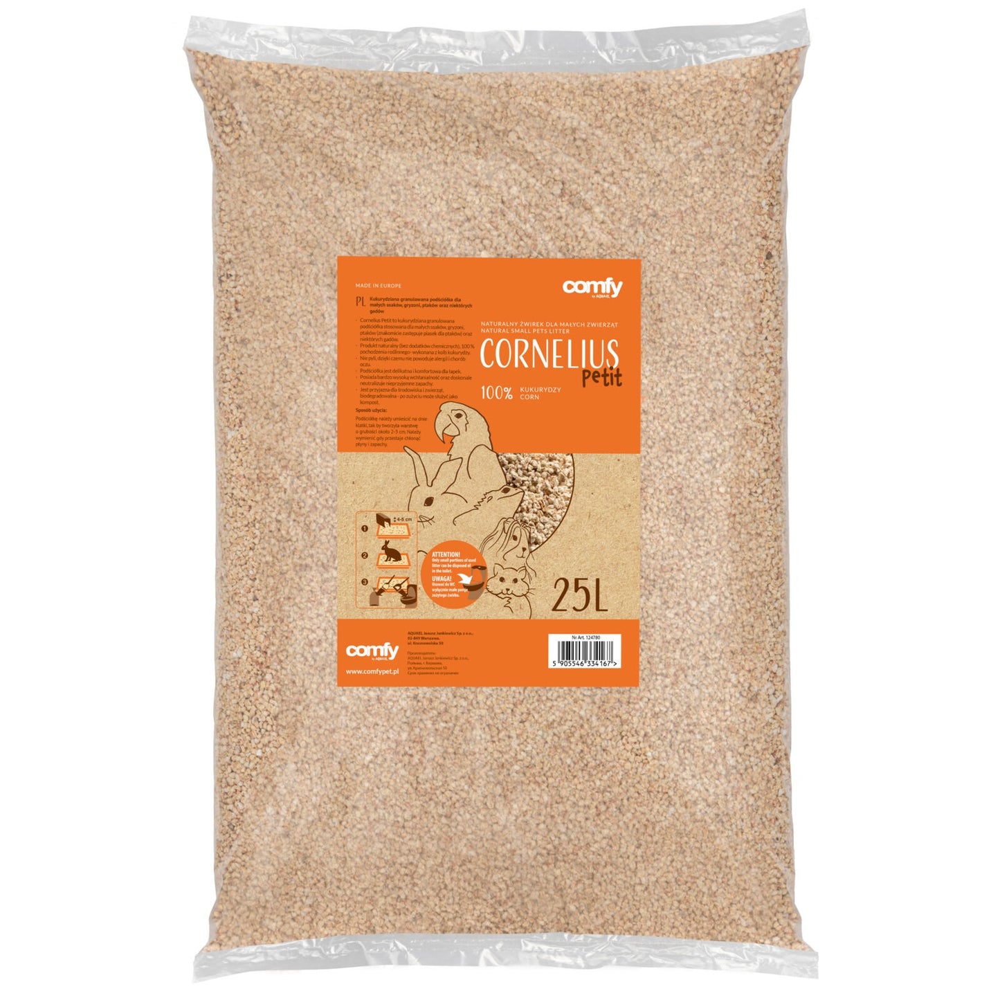Comfy Cornelius Petit 25l - kukurūzų kraikas